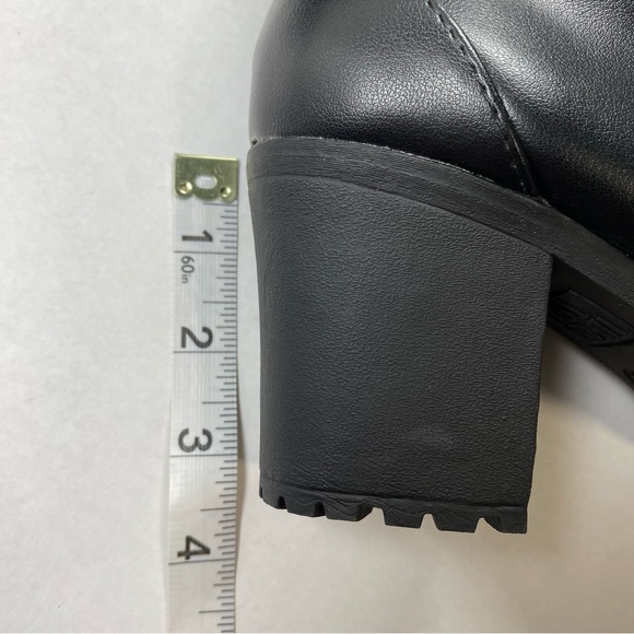 Time True Black Mid-Calf Laced & Zipped Booties Size 6M - Picture 9 of 13